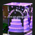 Etched 3D Laser Crystal Light Base for Birthday Gifts